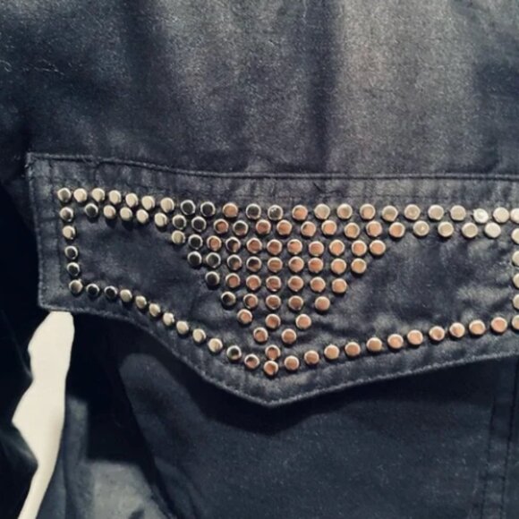 RARE The 1 East Custom Collection Vintage 80s Studded Western Top Size M - Picture 3 of 5